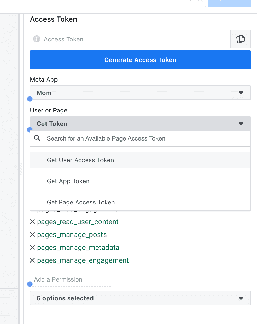 Generate a User Access Token in Graph API Explorer
