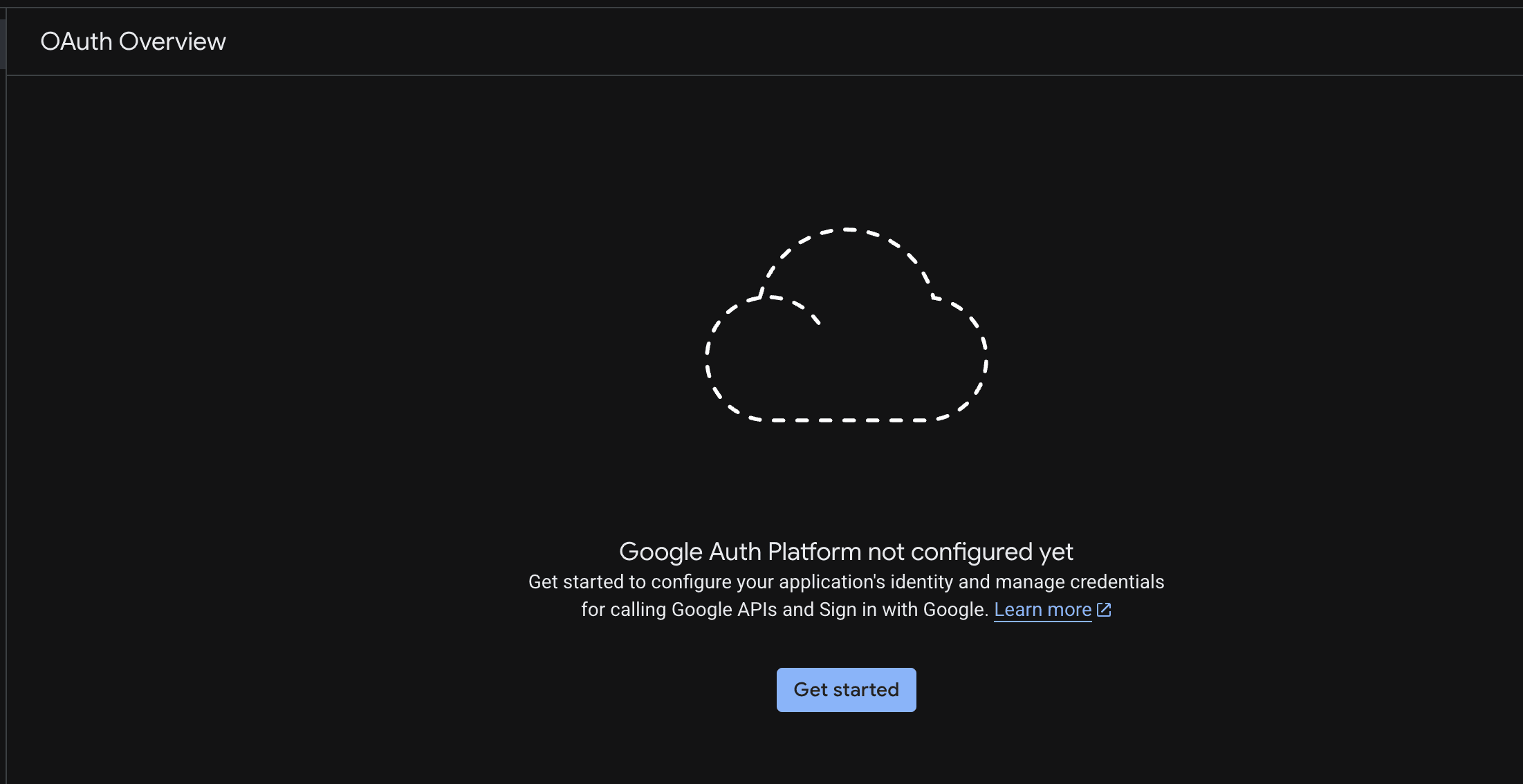 Google OAuth consent setup